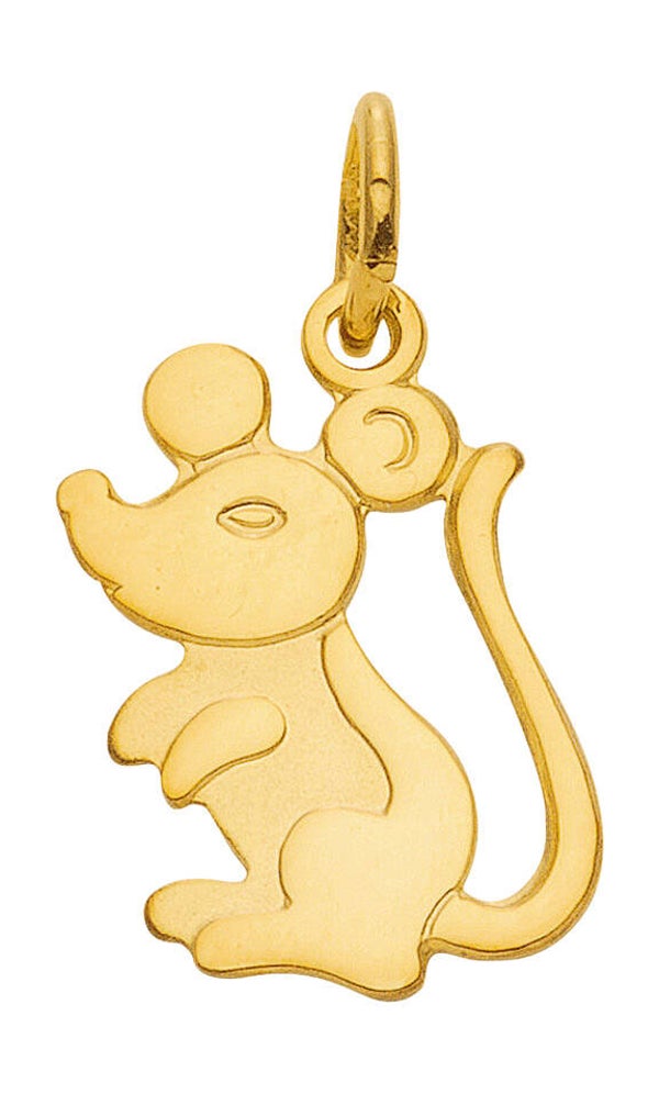 Maus-Kettenanhänger aus Gold