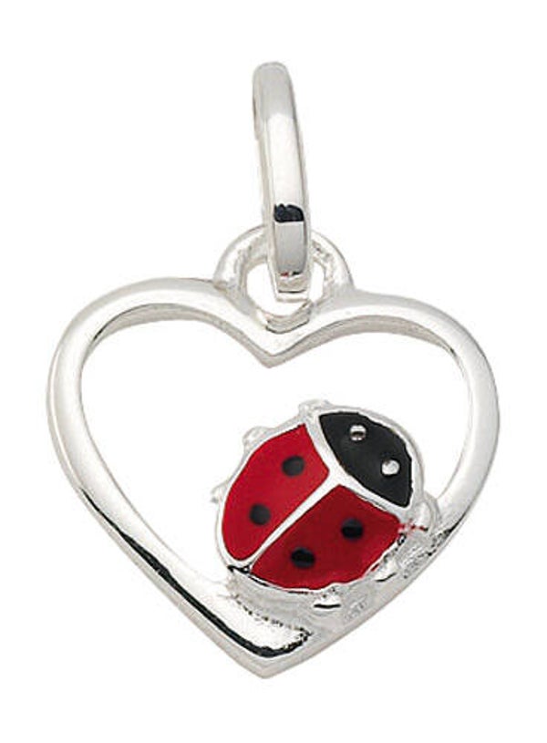 Marienkäfer-Kettenanhänger aus Silber