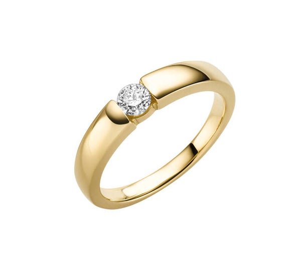 Solitär Brillant Ring aus Gold