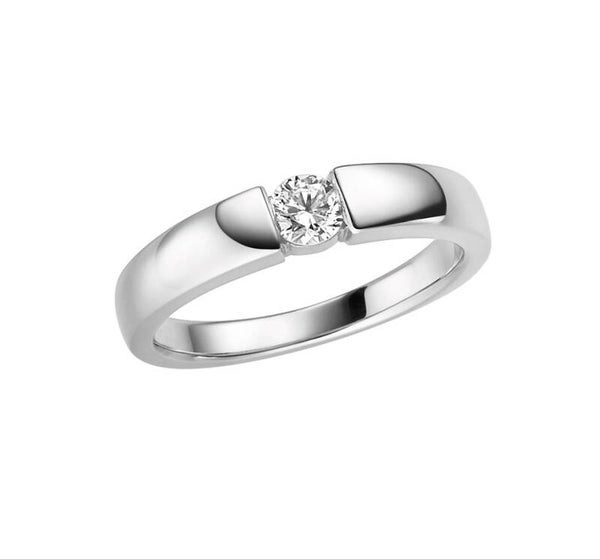 Solitär Brillant Ring aus Weißgold