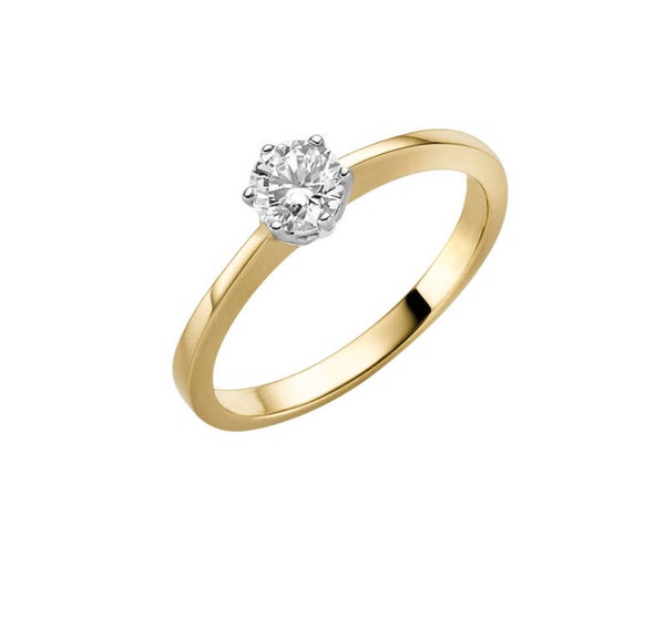 Solitär Brillant Ring aus Gold