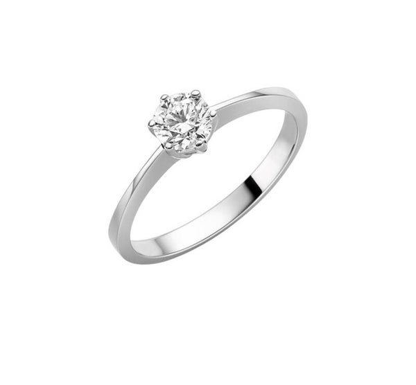 Solitär Brillant Ring aus Weißgold