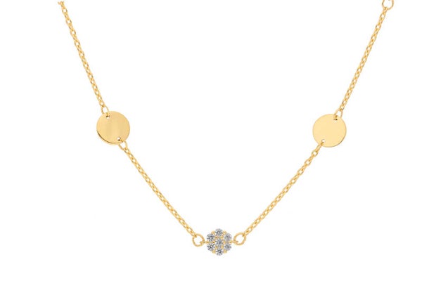 Rundanker-Kette aus 333er Gold