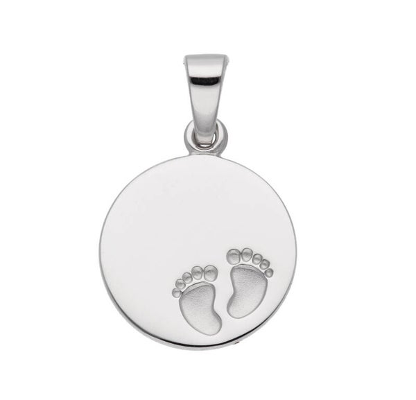 Runde Gravurplatte aus Silber