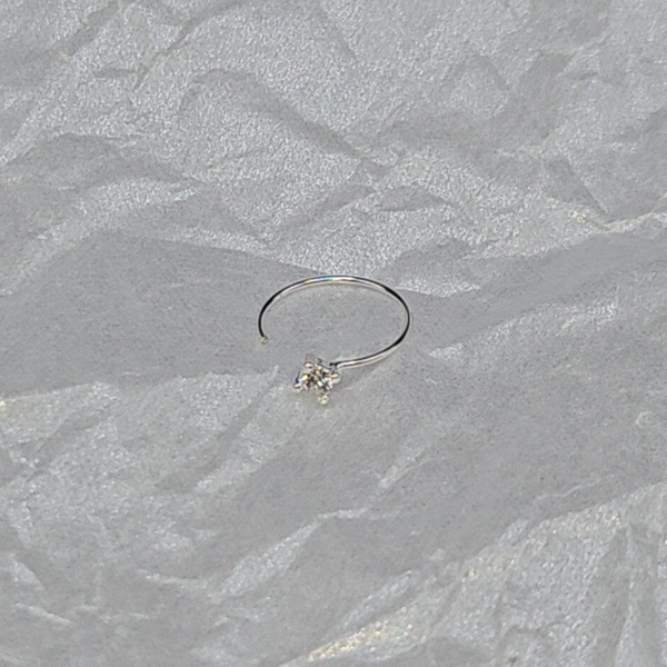 Nasenring 925er Silber mit Zirkonia
