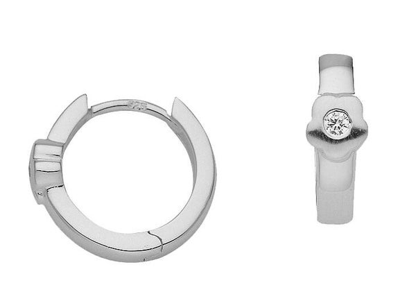 Creolen aus echtem Silber mit Zirkonia