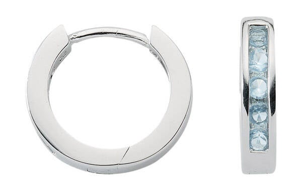 Creolen aus echtem Silber mit Zirkonia