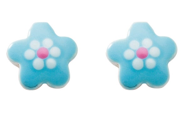 Ohrringe Blüte blau 925er Silber