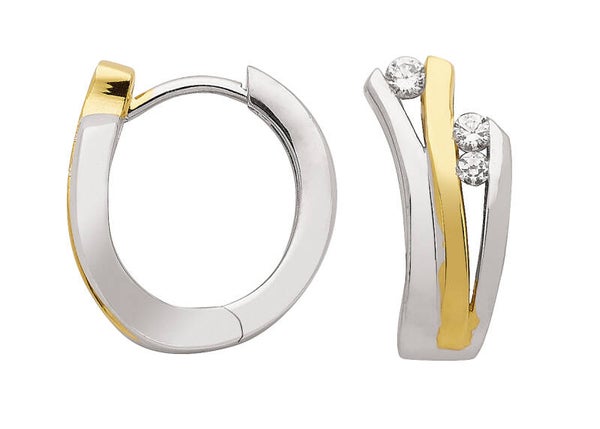 Creolen aus Silber mit Zirkonia