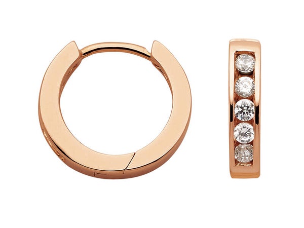 Creolen aus 925er Silber rosévergoldet