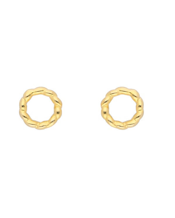 Vergoldete runde Ohrstecker aus Silber
