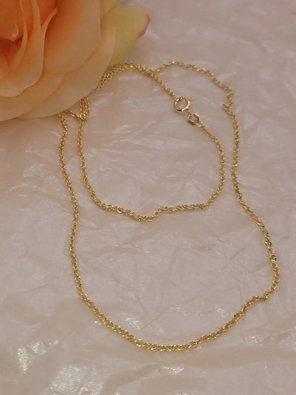 Anker rund Collier Kette aus Silber vergoldet