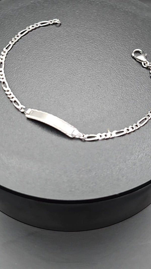 Figaro-Schildband aus Silber – Klassik mit Persönlichkeit