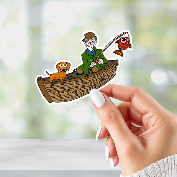 "Gramps" Fishing Sticker
