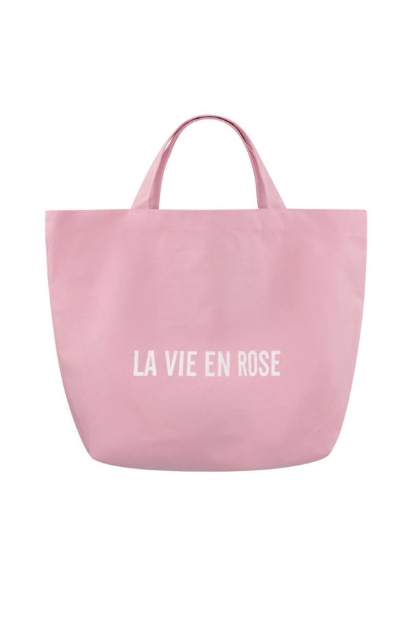 Canvas shopper la vie en rose Roze