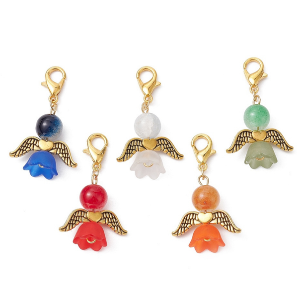 Bedels - Engeltjes goud 5 stuks