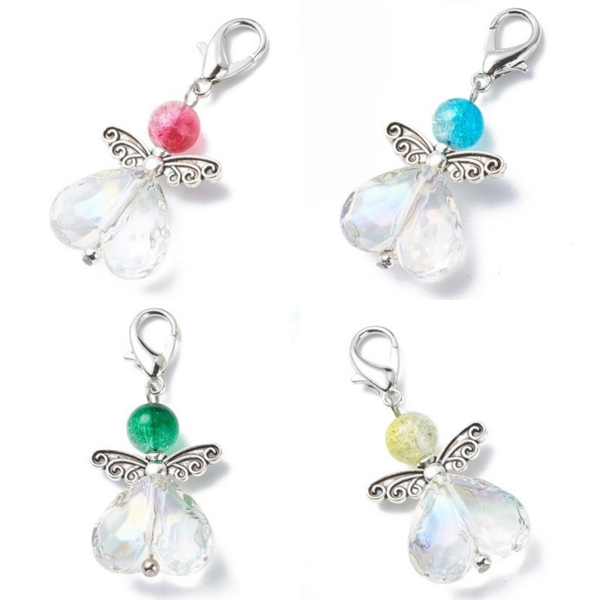 Bedels - Engeltjes acryl mix 4 stuks