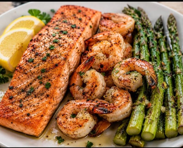 Salmon | Shrimp with Asparagus | LARGE