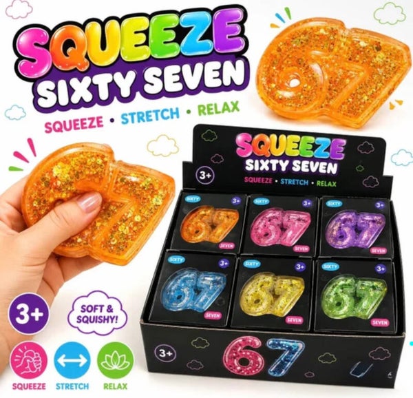 67 Squishy (6-7!!!!!) Blue Glitter