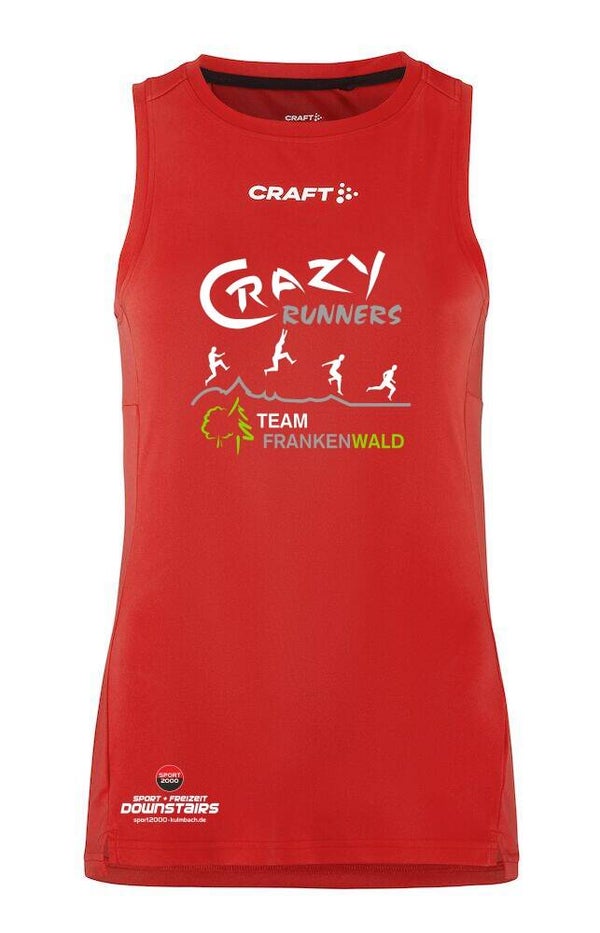 Craft Basic Laufshirt Rush 2.0 Singlet Damen Crazy Runners