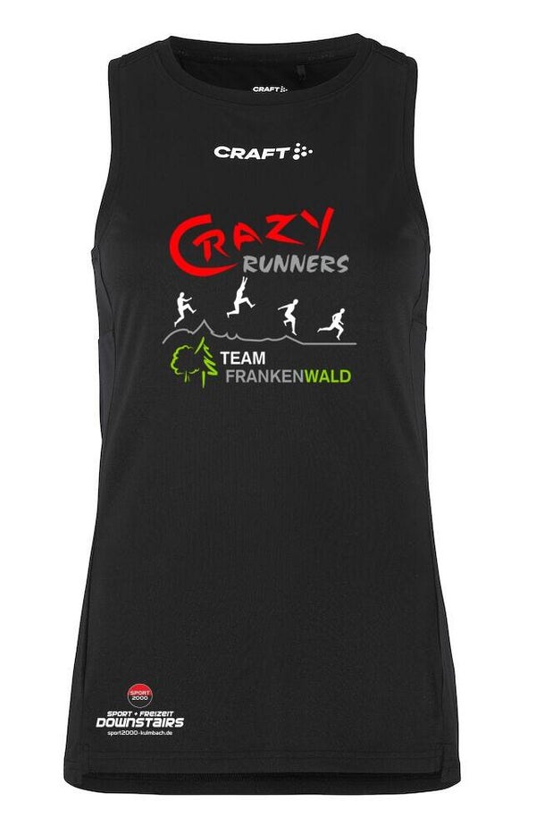 Craft Basic Laufshirt Rush 2.0 Singlet Damen Crazy Runners