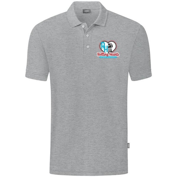 ROLLING HEARTS Polo-Shirt JAKO Herren/Kinder grau melliert
