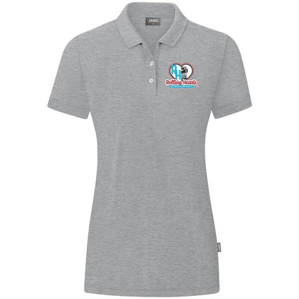 ROLLING HEARTS Polo-Shirt JAKO Damen grau melliert
