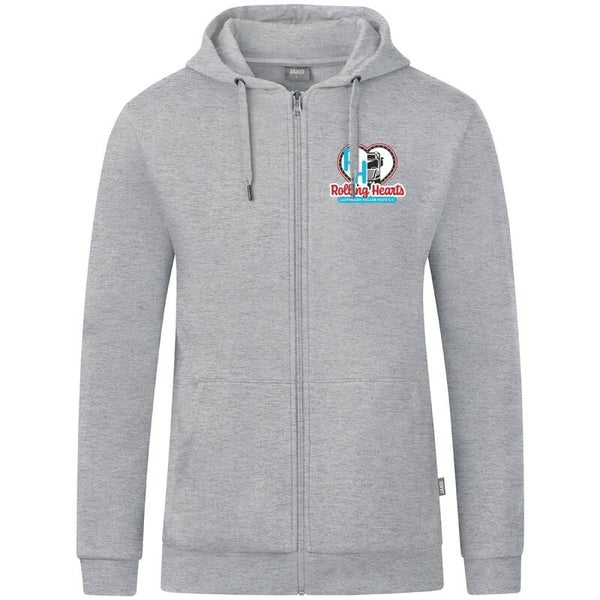 ROLLING HEARTS Hoodiejacke JAKO Herren grau melliert