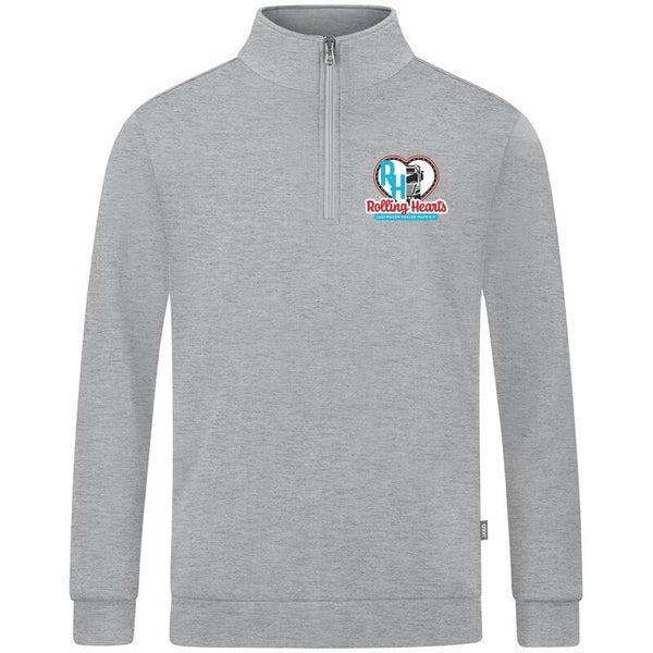 ROLLING HEARTS Ziptop JAKO Unisex grau melliert