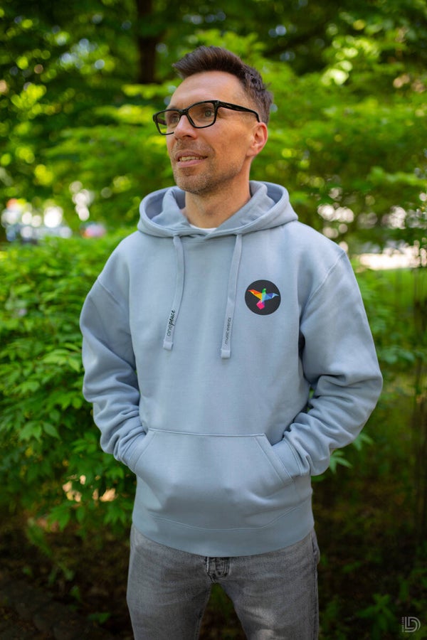 GLÜCKSGEFÜHLE Authentic Hoodie Sweat Unisex - Mineral Blue