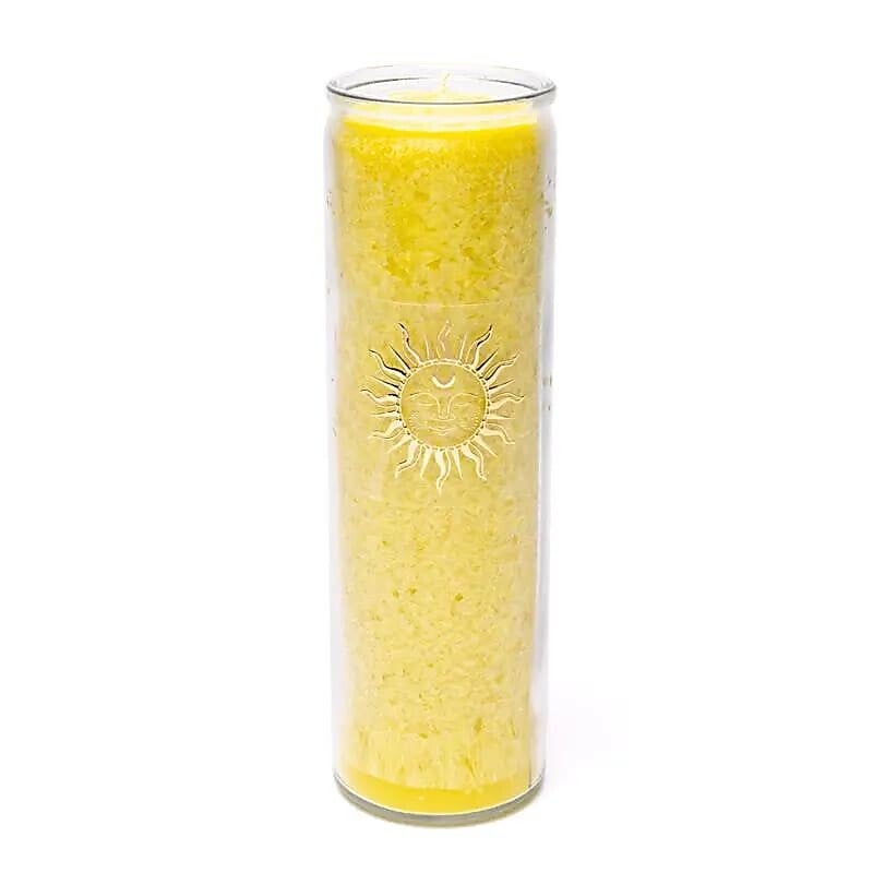 Bougie à la stéarine jaune soleil sans parfum