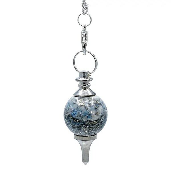 Pendule Lapis lazuli poli et métal