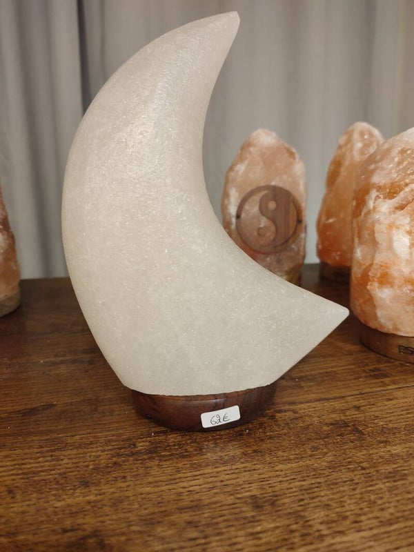 Lampe de sel blanche Lune