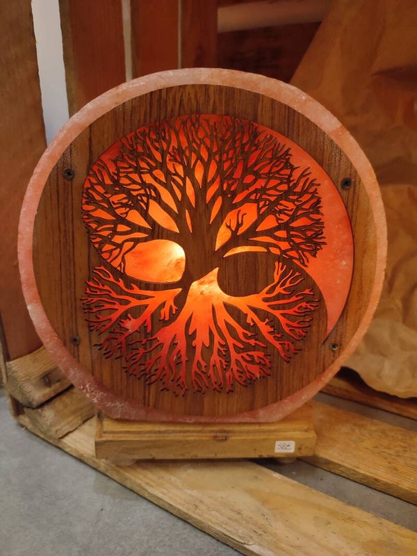 Lampe de Sel Rose Arbre de Vie