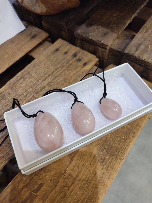 Coffret œufs de Yoni Quartz rose