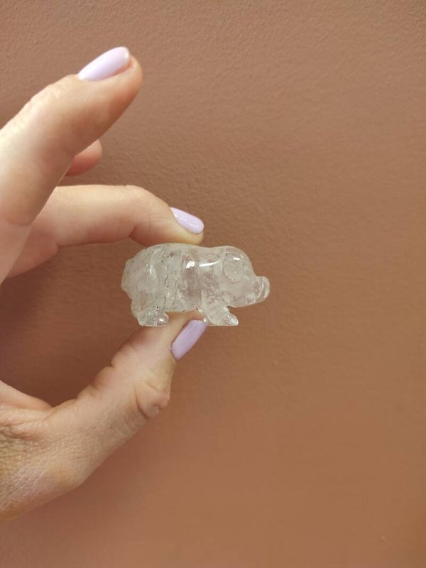 Cochon cristal de roche