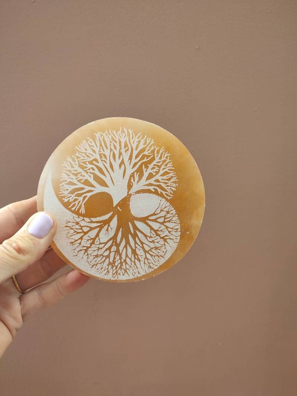 Plaque Selenite orange