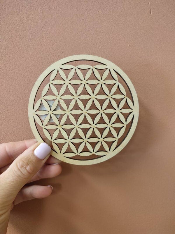 Fleur de vie en bois 10cm