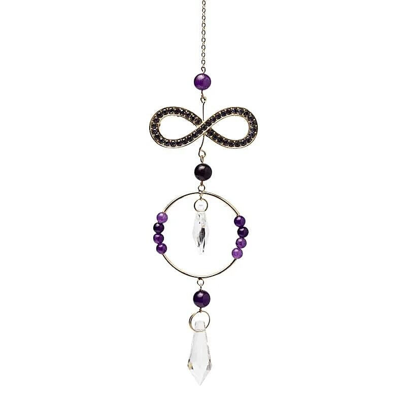 Capteur de soleil infini avec améthyste et cristal