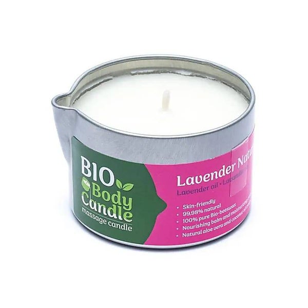 bougie de massage à la lavande bio