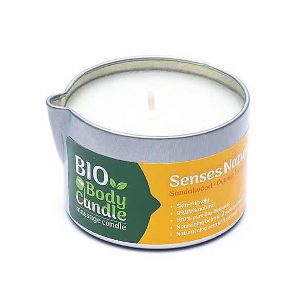 Bougie de massage bio au santal et à la fleur d'oranger