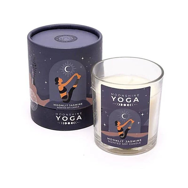 Bougie parfumée au soja Moonshine Yoga, parfum Jasmin au clair de lune