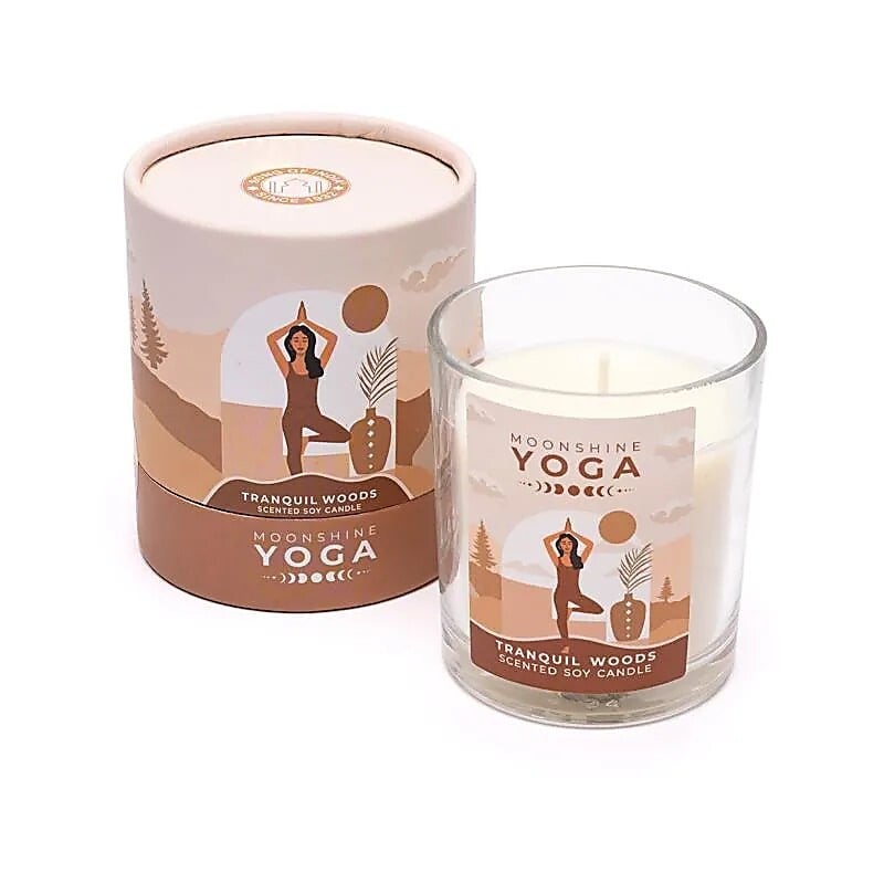 Bougie parfumée au soja Moonshine Yoga Tranquil Woods
