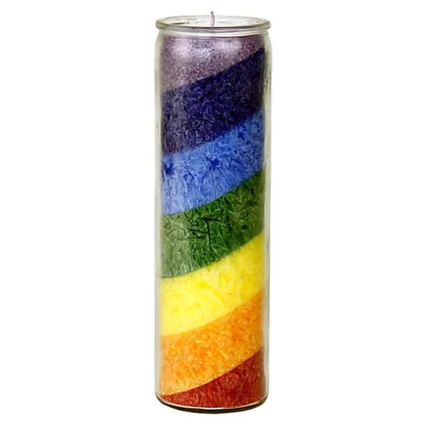 Bougie arc-en-ciel à la stéarine sans parfum