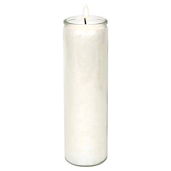 Bougie blanche à la stéarine inodore