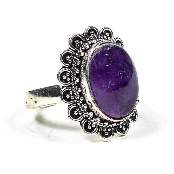 Bague avec améthyste