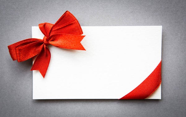Bon cadeau choix de la valeur dès