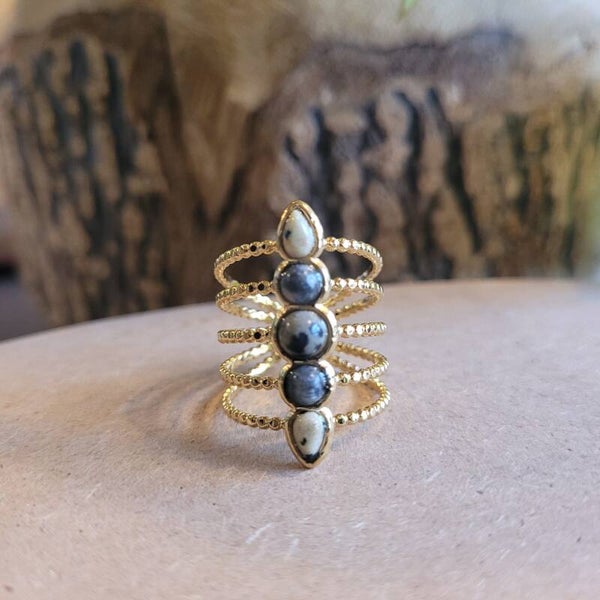 Bague Jaspe Dalmatien