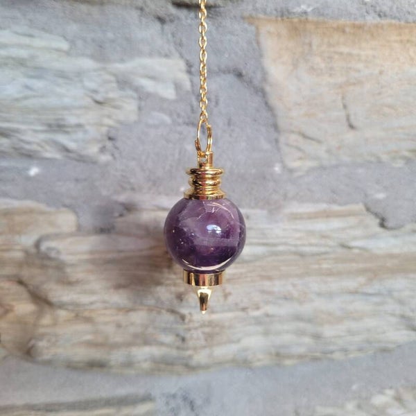 Pendule Amethyste doré
