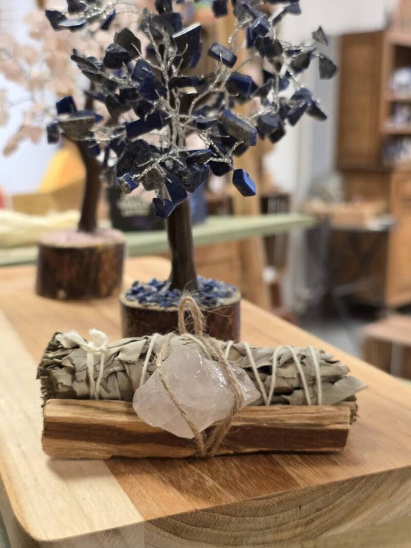 Sauge blanche + Palo santo+ Quartz rose brute